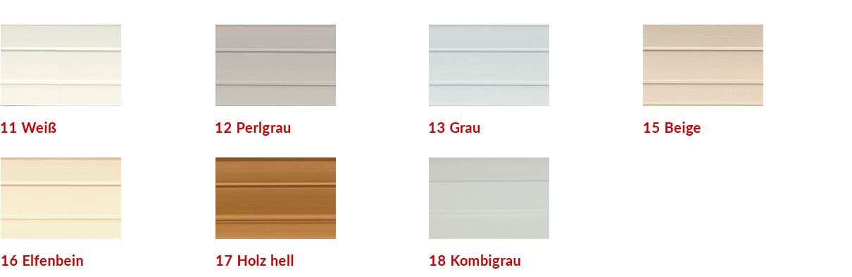 Farben Rollladenprofil Kunststoff